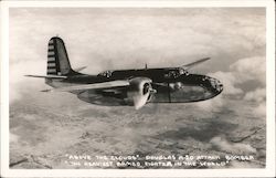 "Above the Clouds" Douglas A-20 Attack Bomber Postcard