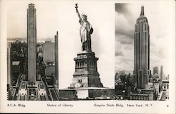 R.C.A. Bldg., Statue of Liberty, Empire State Bldg. Postcard