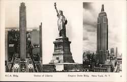 R.C.A. Bldg., Statue of Liberty, Empire State Bldg. New York, NY Postcard Postcard Postcard