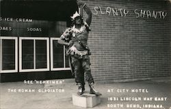 See Herkimer" The Roman Gladiator at City Motel, 1631 Lincoln Way East Postcard