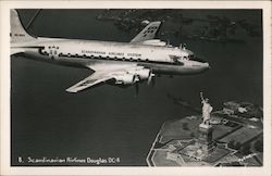 Scandinavian Airlines Douglas DC-4 Postcard