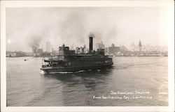 San Francisco Skyline Showing Ferry Postcard