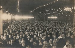 Audience Listening to Billy Sunday in Tabernacle Postcard