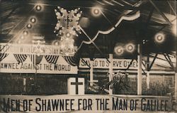 Men of Shawnee for the Man of Galilee - Tabernacle Interior Oklahoma Postcard Postcard Postcard