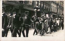 Billy Sunday and Wife in Parade Postcard