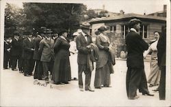 Billy Sunday & Wife in Line Postcard