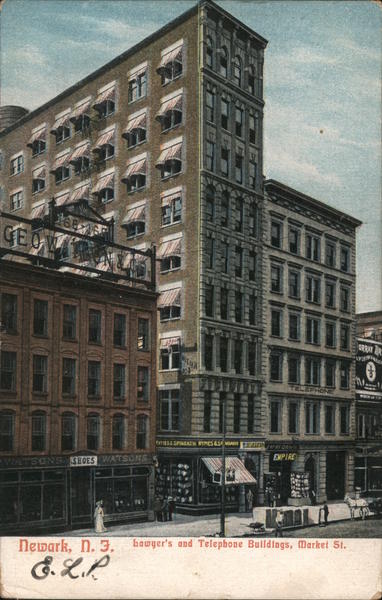 Lawyer's and Telephone Buildings, Market St. Newark New Jersey