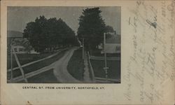 Central St. From University Northfield, VT Postcard Postcard Postcard