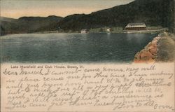 Lake Mansfield and Club House Postcard