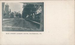 Main Street Looking South Waterbury, VT Postcard Postcard Postcard