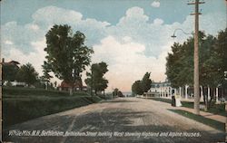 Bethlehem Street Looking West Showing Highland and Alpine Houses Postcard