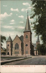 St. Paul's M.E. Church Manchester, NH Postcard Postcard Postcard