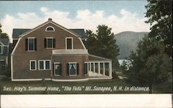 Secretary John Hay's Summer Home, "The Fells" mt. Sunapee, N.H. in Distance Postcard