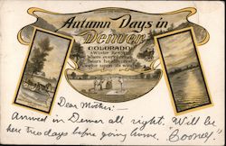 Autumn Days in Denver Colorado Postcard Postcard Postcard