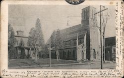 Episcopal Church and Parsonage Danbury, CT Postcard Postcard Postcard