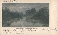 Old Canal, Congamond Lakes Postcard