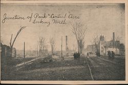 Junction of Park & Central Avenues Looking North After Fire Postcard