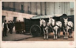 U.S. Treasury Currency Wagon Postcard