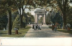 Main Entrance to National Cemetary Postcard