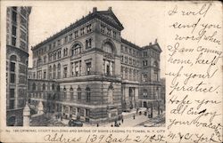 Criminal Court Building and Bridge of Sighs Leading to Tombs Postcard