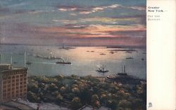 Greater New York - Off the Battery Postcard
