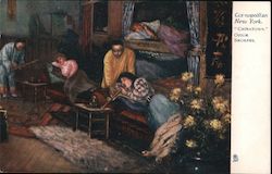 Cosmopolitan New York. "Chinatown" Opium Smokers Postcard