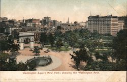 Washington Square Showing the Washington Arch Postcard