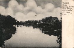 Wallkill River Looking North from Bridge New Paltz, NY Postcard Postcard Postcard