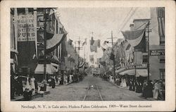 Hudson-Fulton Celebration - 1909, Water Street Decorated in Gala Attire Newburgh, NY Postcard Postcard Postcard