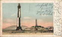 Old and New Lighthouses Cape Henry, VA Postcard Postcard Postcard