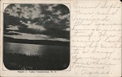 Night, Cossayuna Lake Postcard