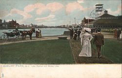 Lake Avenue and Wesley Lake Asbury Park, NJ Postcard Postcard Postcard