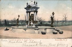 Fountain on James B. Duke's Farm Postcard