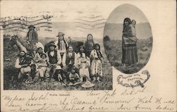 Piute Indians & Squaw With Pappose Postcard
