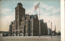 Boys Central High School, Broad and Green Sts. Postcard