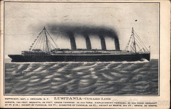Lustania - Cunard Line Boats, Ships