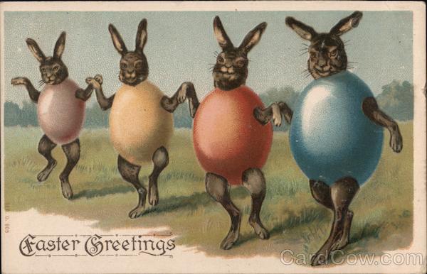 Easter Greetings With Bunnies
