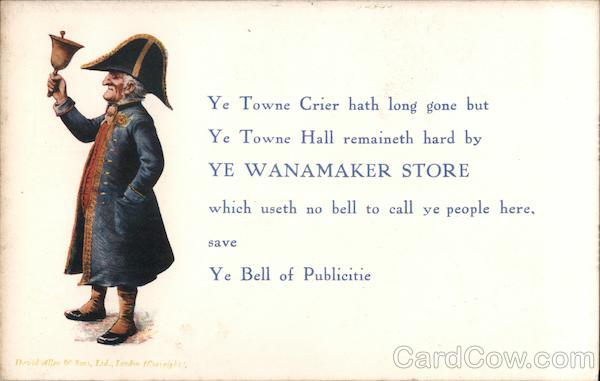 Ye Wanamaker Store Advertising