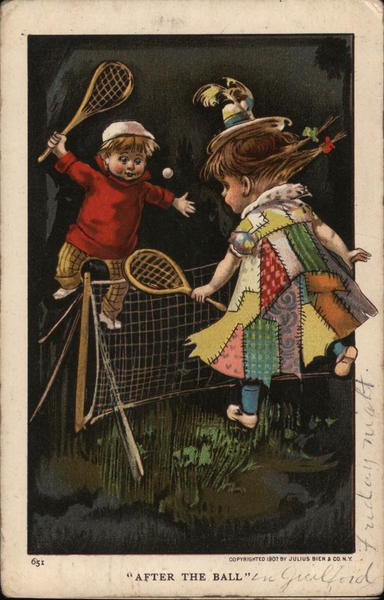 Children Playing Tennis: After the Ball
