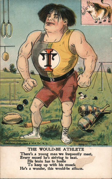 The Would-Be Athlete Caricatures