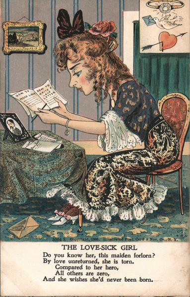 The Love-Sick Girl Caricatures