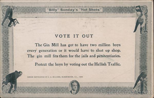 Prohibition Billy Sunday's Hot Shots