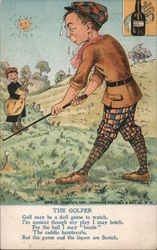 The Golfer Postcard Postcard Postcard