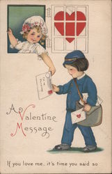 A Valentine Message Postcard
