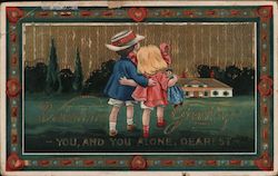 Valentine Greetings - You, and You Alone, Dearest Postcard