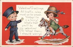 Valentine Greetings Children Postcard Postcard Postcard