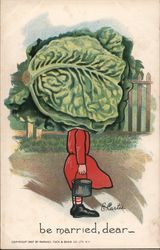 "Lettuce" be married, Dear E. Curtis Postcard Postcard Postcard