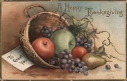 A Happy Thanksgiving to Greet You Postcard