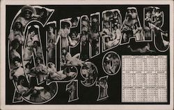 1910 Calander with Women On It Postcard