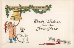 Best Wishes for the New Year - Ring Out the Old - Ring in the New Postcard